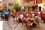 Villa's du Verdon 6 restaurant gorges terras repas eten vakantiehuis luxe villa Provence wifi franse