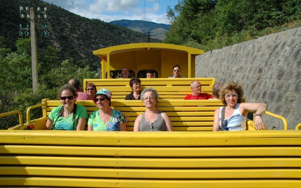 Train 2 jaune Frankrijk vakantie Cerdagne canari pyrenees villefranche mont louis bergen trein pyren