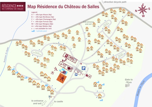 Chateau de Salles Frankrijk platteground ground plan vakantiepark Aquitaine.jpg
