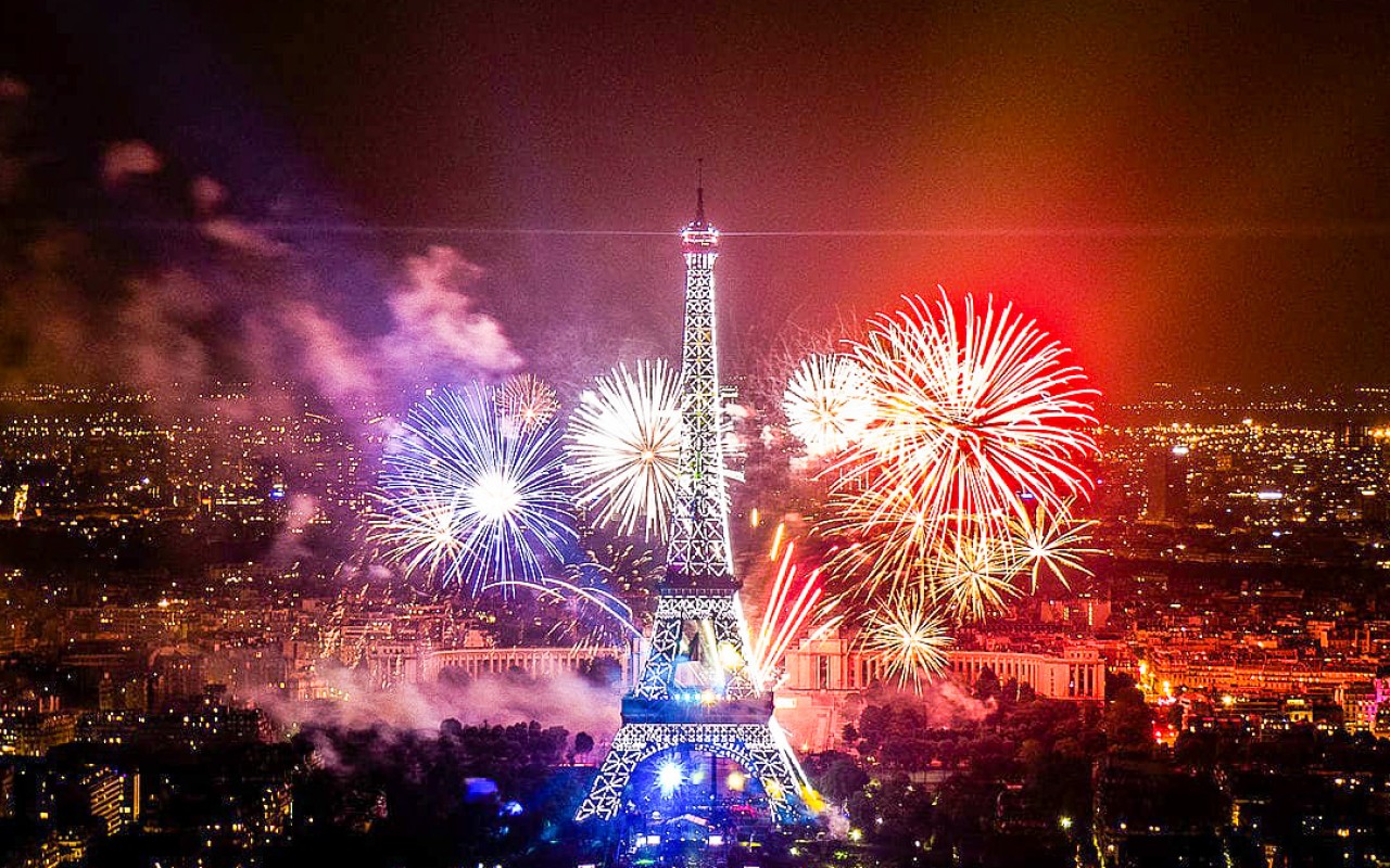 Quatorze Juillet de nationale feestdag Vakantieparken