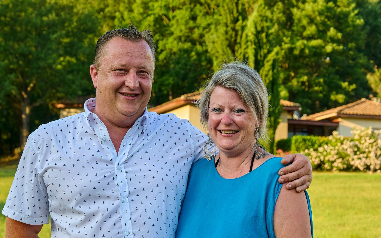 Annelies en Kurt, beheerders van Domaine de Lanzac