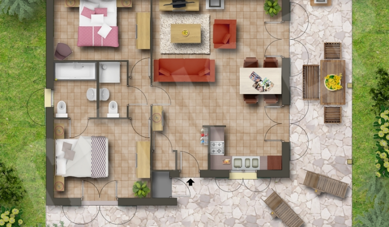 DLF huis 421 Frankrijk Domaine les Forges le bois senis vakantiehuis luxe villapark bungalows zwemba