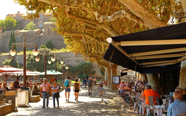 Collioure 19 terrasse restaurant Frankrijk vakantie park strand middellandse zee espinet quillan toe