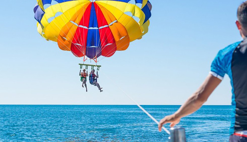 Parasailing 2 Frankrijk Provence Languedoc watersport vakantie Middellandse zee Argeles Frejus Bando