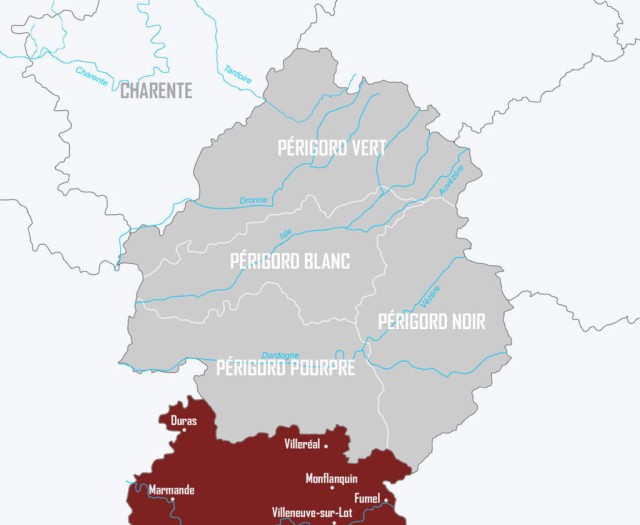 Dordogne regio Frankrijk Perigord noir blanc vert pourpre.jpg