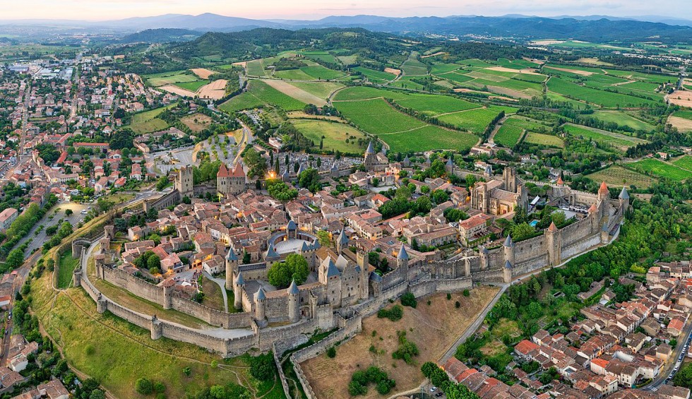 Carcassonne C28a Cite Frankrijk Languedoc Aude vakantie chateau Comtal middeleeuws kasteel.jpg