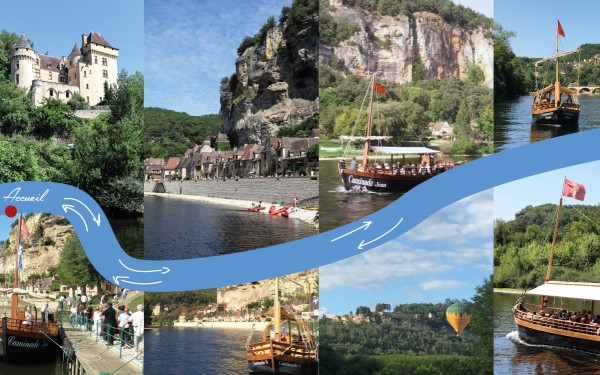 Gabarre 9 Dordogne Beynac roque gegeac Sarlat vakantie Frankrijk toerisme varen boottocht rondvaart.
