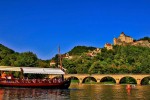 Gabarre 2 Dordogne Beynac roque gegeac Sarlat vakantie Frankrijk toerisme varen boottocht rondvaart.