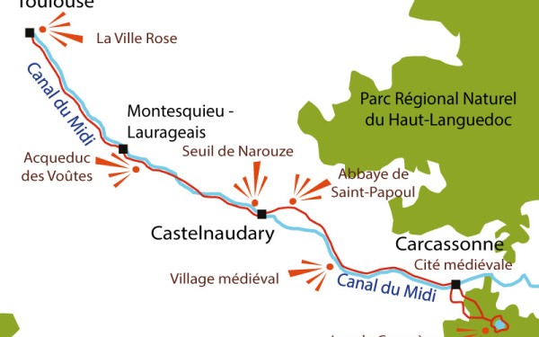 Canal du Midi 1b Frankrijk vakantie boot verhuur varen sluizen fonserrannes fiets wandelen tour rond