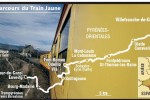Train 3 jaune Frankrijk vakantie Cerdagne canari pyrenees villefranche mont louis bergen trein pyren