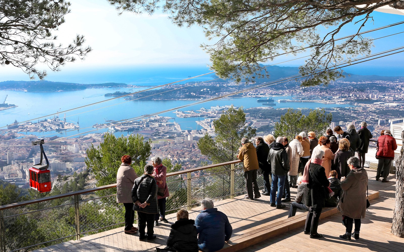 Mont Faron cable car in Toulon Holiday parks