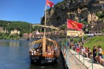 Gabarre 1 Dordogne Beynac roque gegeac Sarlat vakantie Frankrijk toerisme varen boottocht rondvaart.