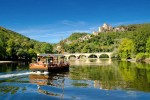 Gabarre 8 Dordogne Beynac roque gegeac Sarlat vakantie Frankrijk toerisme varen boottocht rondvaart.