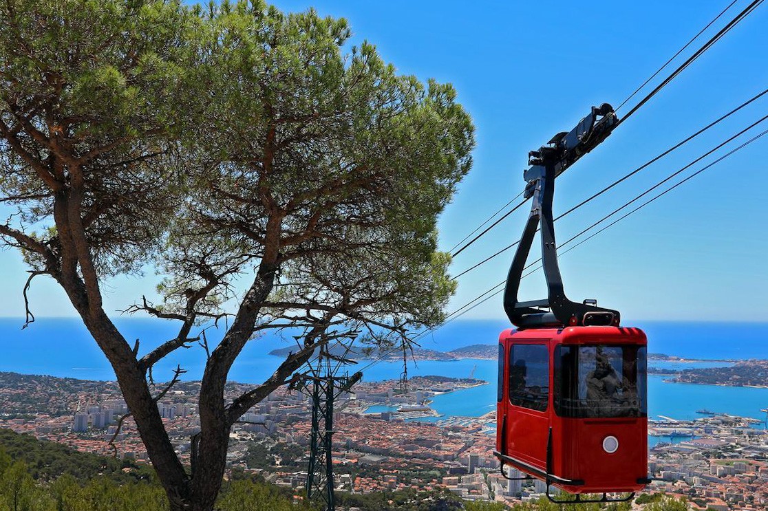 Mont Faron cable car in Toulon Holiday parks