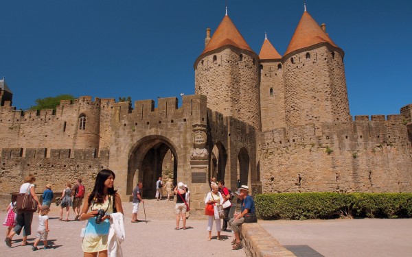 Carcassonne B1 Cite Frankrijk Languedoc cammazes carlat vakantiepark kust zee strand entree sfeer fr
