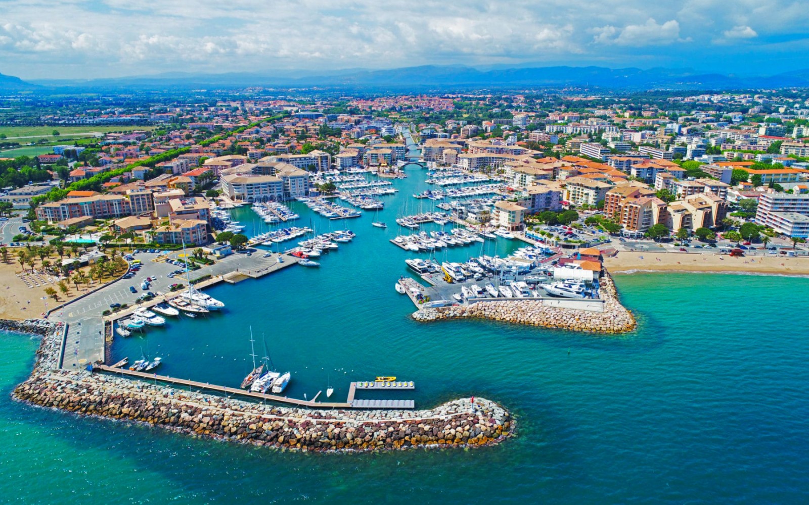 Frejus and Saint Raphael seaside resorts in the South of France