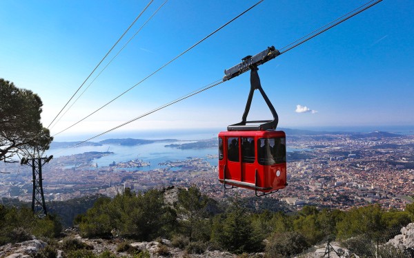 Kabelbaan 1 telepherique Toulon Provence Frankrijk vakantie mont faron middellandse zee luxe villa v