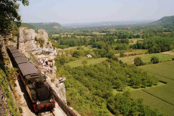 Train Martel 2 Frankrijk Dordogne Quercy train vapeur gite Martel Lot chemin de fer toeristen trein