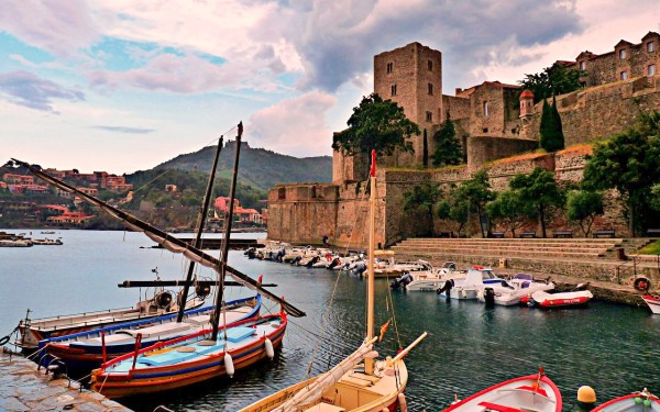 Collioure 12 chateau royal  plage moure Frankrijk vakantie park strand middellandse zee espinet quil