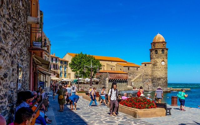 Collioure 10SS plage moure Frankrijk vakantie park strand middellandse zee espinet quillan toerisme