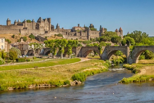 Carcassonne C30 Cite Frankrijk Languedoc Aude vakantie chateau Comtal middeleeuws kasteel.jpg