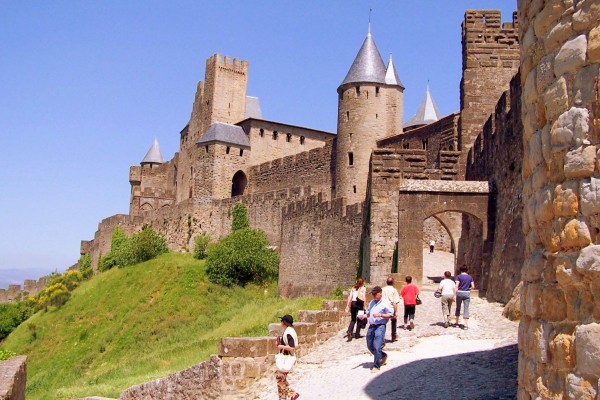 Carcassonne C23 Cite Frankrijk Languedoc Aude vakantie chateau Comtal middeleeuws kasteel.jpg