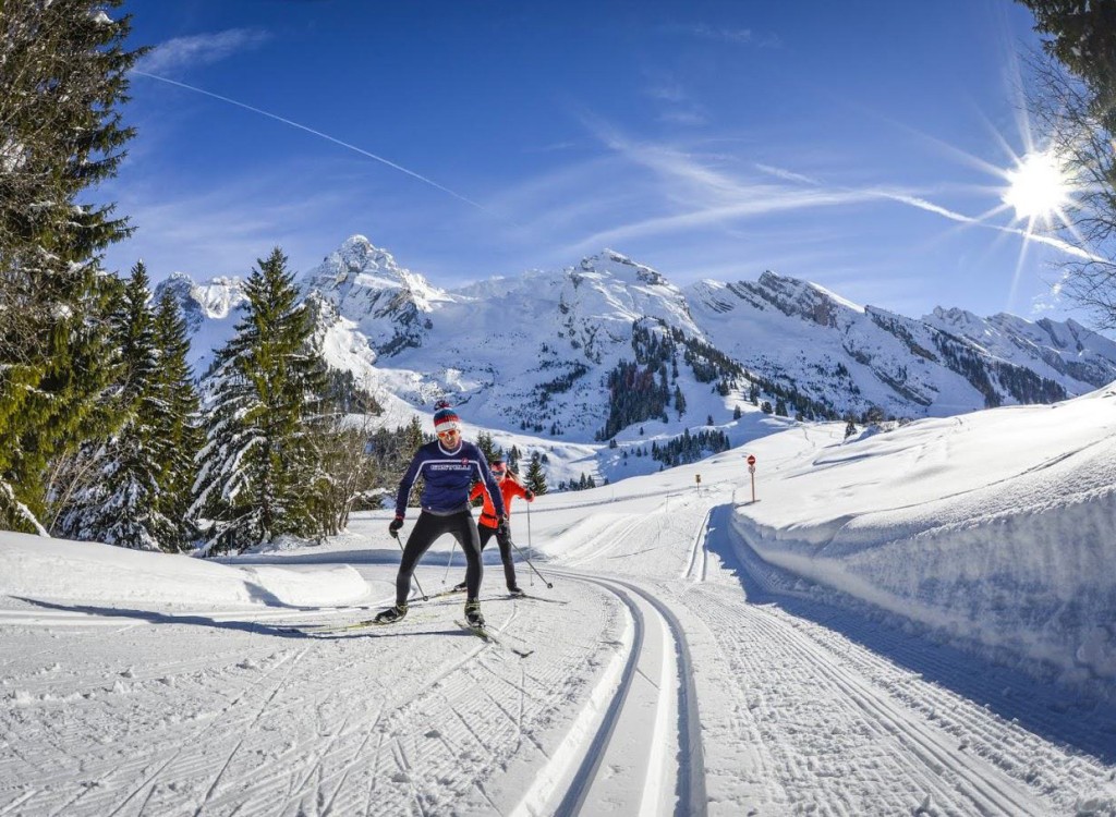 Langlaufen 2 ski de fond Abondance chapelle wintersportvakantie Frankrijk Alpen portes du soleil.jpg
