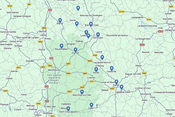 Dorpjes Lot 10 plattegrond 16 mooie dorpjes vanuit Lacapelle Marival.jpg